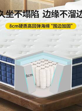 WZ卷包LAD席压缩床垫蓝色记忆弹簧乳用胶软垫家棉盒子加厚梦思床