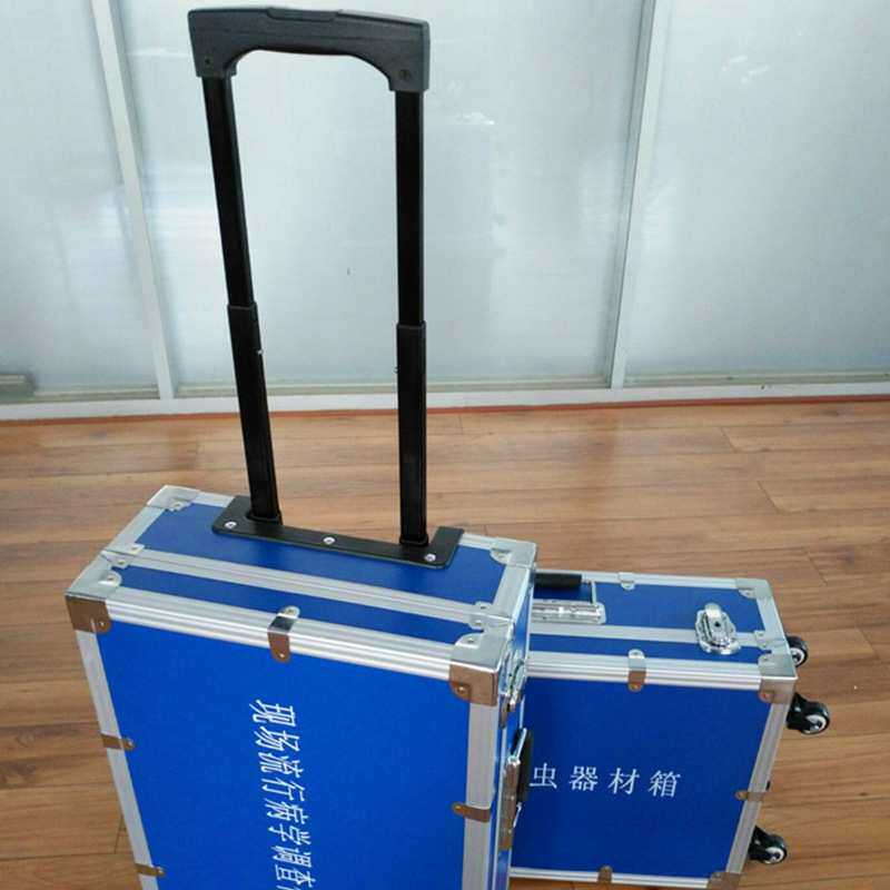 火爆出售设备铝制拉杆箱铝合金仪器箱内置拉杆带万向轮