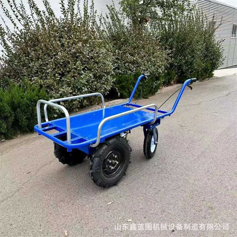 爬坡手推小型农用鸡公车 爬山运输独轮车 48V电动果园双轮小推车