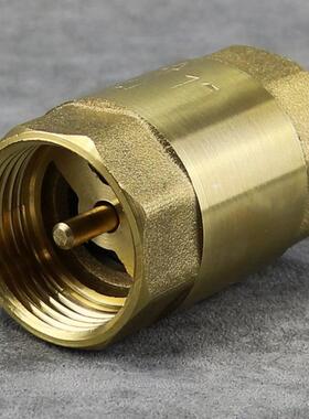 玉新阀门H12X-16T黄铜扣立丝式5止回阀DN15-0防流倒879弹簧单向阀