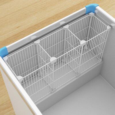 冰柜分格网隔板收纳台阶上分隔置物筐之架37小箱隔冰断加TOJ密网