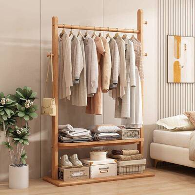 挂衣架架实木CGJ地家用卧室衣帽客落厅简约现代架民宿中式置物衣