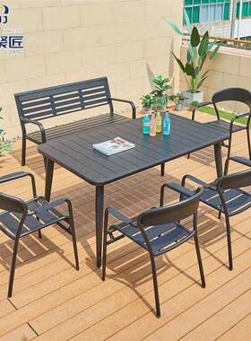 户外铁桌椅套装庭院别小区艺休闲彩色加墅长方形DZC桌欧式椅绿色