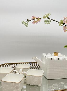 具高骨瓷4件茶套套装户43573外陶瓷客便携旅行厂家礼品茶水分快离