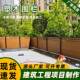 塑木金围栏塑木围栏户外庭栅二代铝合立柱组装 栏院花园隔断护栏用