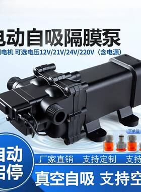 吸电动直流12994v抽水房车加水田浇菜关水自停自泵隔膜泵农220v