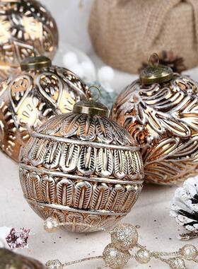 8C2M复古饰圣诞球套装装饰无品牌/1个圣诞节室内节日圣诞品树装品