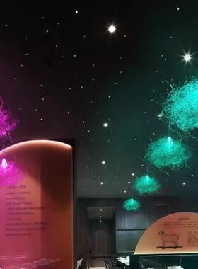 海洋光馆海草灯婚庆V装饰音主题西餐厅清吧酒乐吧KT氛围PQP纤发光