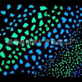 厂家供应夜光石脂碎石颗粒光537树荧光石水族造景坪路面用地强夜
