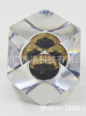 水晶胶工艺品内藏油滴多边型钻石摆件树脂工艺品摆台挂件展示模型