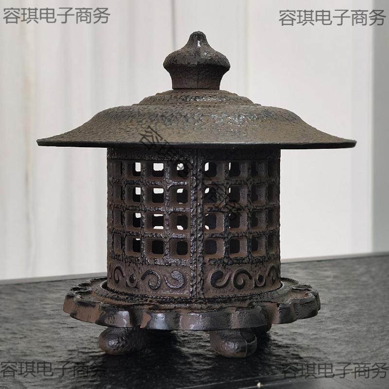 仿古宫灯古代雪见灯铁艺烛台传统装饰仿真怀旧铸铁建筑复古长安灯