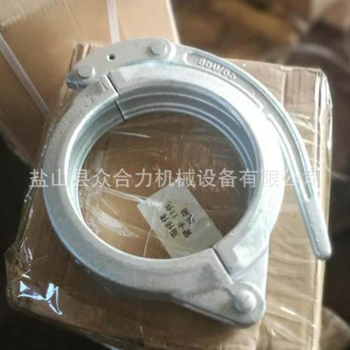 快速管卡泵管连接件卡箍5英锻造镀锌泵管125快速管卡