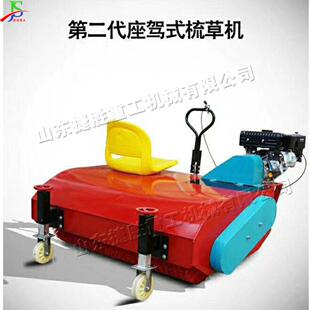 曲棍球场草坪梳理机座驾式汽油梳草机校园跑道刷草冲砂清理机