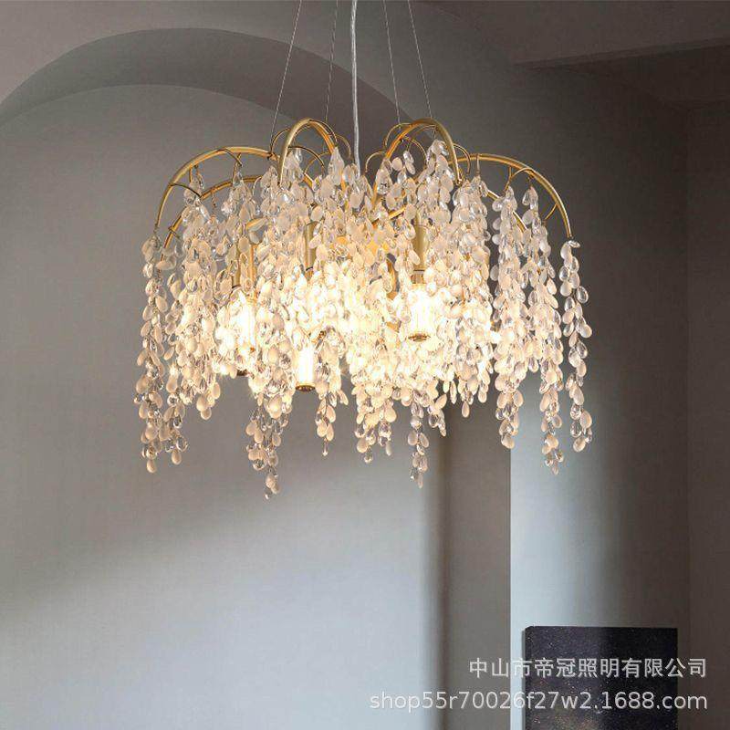 现代客厅水晶吊灯设计感树枝灯创意餐厅灯法式轻奢卧室灯网红新款,家装灯饰光源,智能吊灯,淘宝优惠券,粉丝福利购,淘宝优惠卷