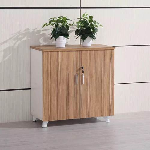 办公室靠墙矮柜子文件柜木质资料储物档案柜带锁简约打印机隔断柜
