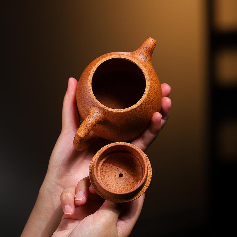 宜兴紫砂壶纯手工茶壶柴烧窑变原矿老段泥秦权壶茶具270cc
