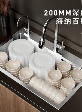 鑫嗨3.0MM加厚SUS304不锈钢水槽大单槽德国厨房家用手工洗菜池子