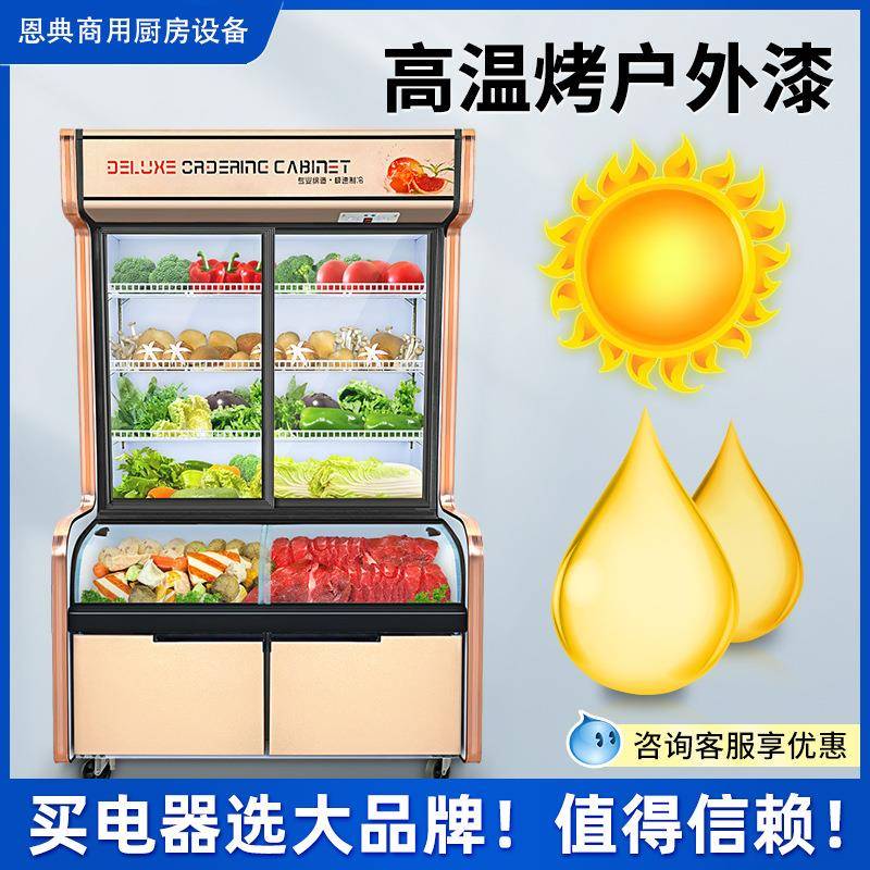 恩点典三温菜柜用麻辣烫示柜冷藏烧546烤串串商冰柜大容量保展鲜
