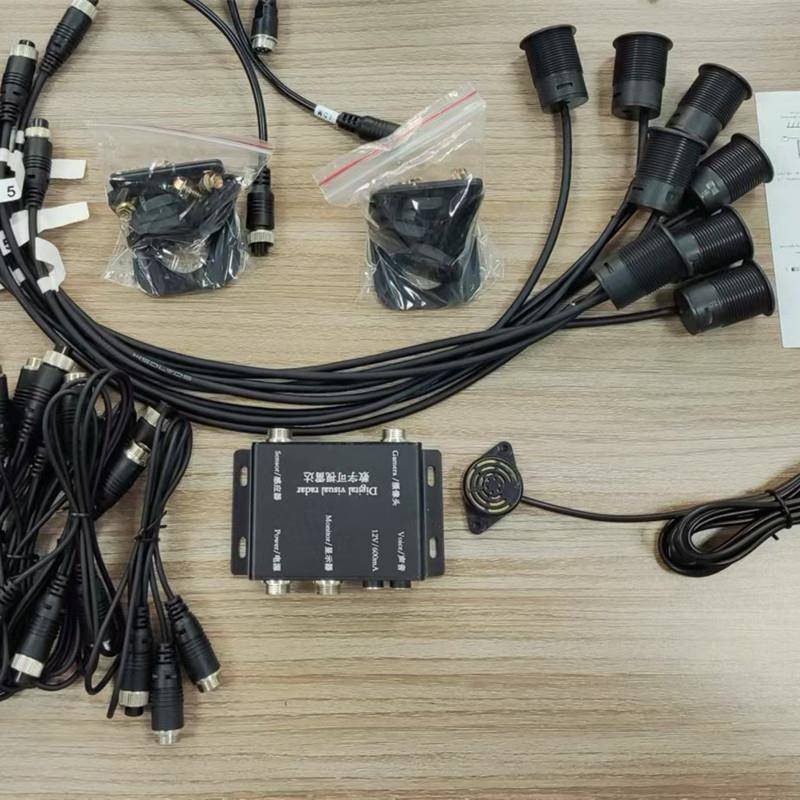 24V货车雷达数字探头倒车雷达叉车雷达装载机防撞盲区探测系统