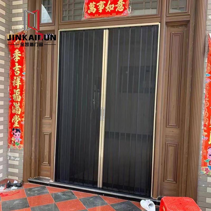 刚网平折叠门防蚊门网伸缩金推拉式无轨隐形RWT纱纱门铝合金入户