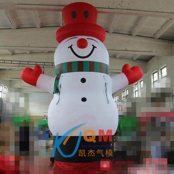 园充气圣诞装节雪人气模冰雪乐2019-124饰大企型充气雪人鹅卡通气
