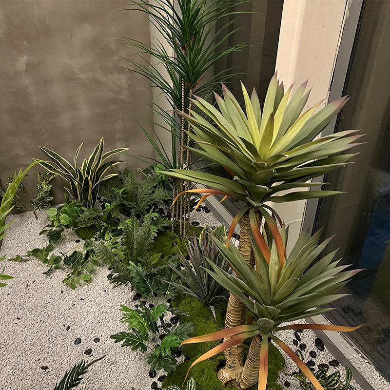仿真绿植造景散尾葵客厅摆件狗尾巴草芦苇假植物大型尤加利旅人蕉