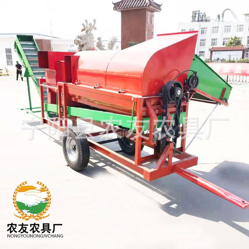 8000型花生摘果自8000机干湿电两用动装袋拖拉牵机引摘花生果机动