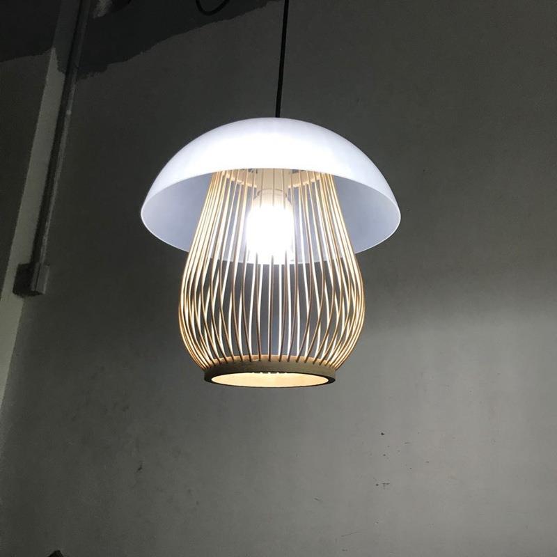 藤田园餐厅饭店民宿卧室阳台日灯式饰12554pok竹丝花瓶吊灯竹编织
