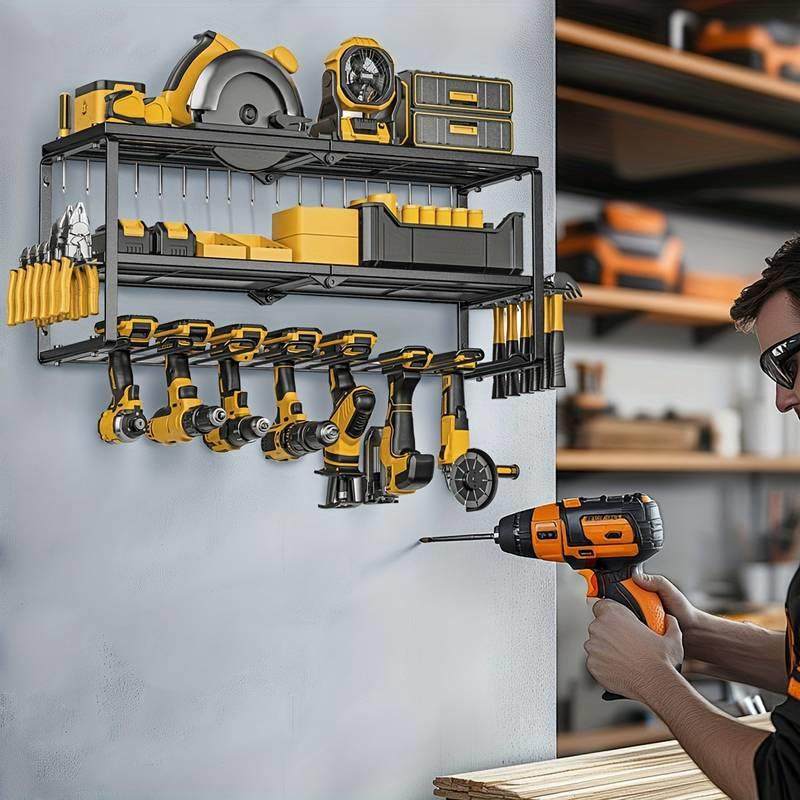 电动工具收纳架折叠款多层工具整理架壁挂式工具置物架,收纳整理,书桌收纳置物架,淘宝优惠券,粉丝福利购,淘宝优惠卷