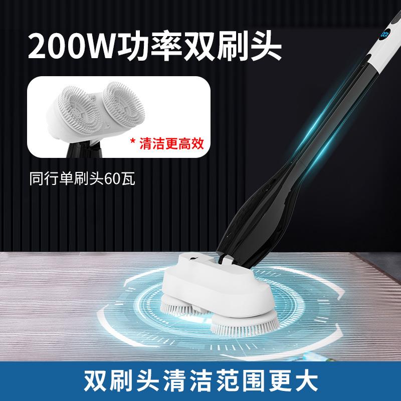 2025新款电动手持清洁厨房双刷盘清洁刷现货多功能喷液清洁拖