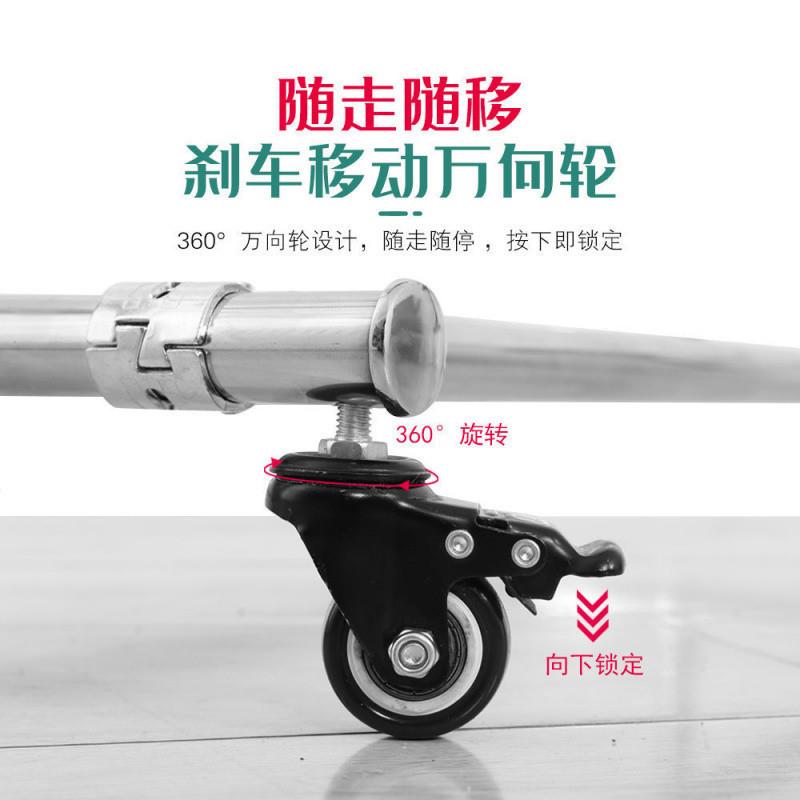 不锈钢移动拖把架落地式放扫把拖布家用清洁工具地拖收纳置物