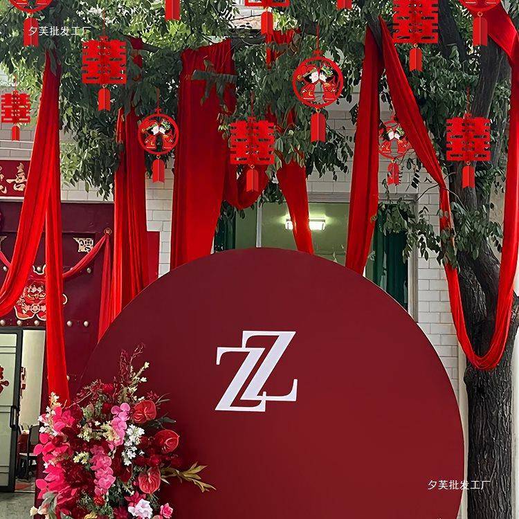 农村户外室外灯笼结婚喜字婚礼新娘拍照道具婚房布置氛围挂饰装饰