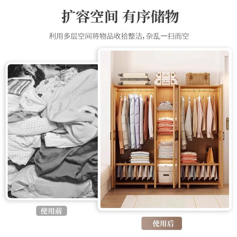 衣柜家用卧室简易衣橱非实木大容量衣服收纳柜现代简约防尘储物柜