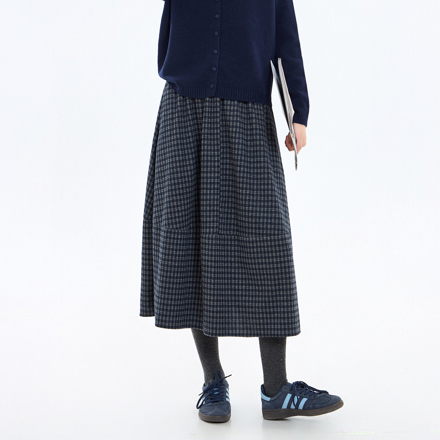 法柚2025秋冬新款半身裙复古显瘦遮肉伞裙A字百搭休闲小格裙子,女装/女士精品,半身裙,淘宝优惠券,粉丝福利购,淘宝优惠卷