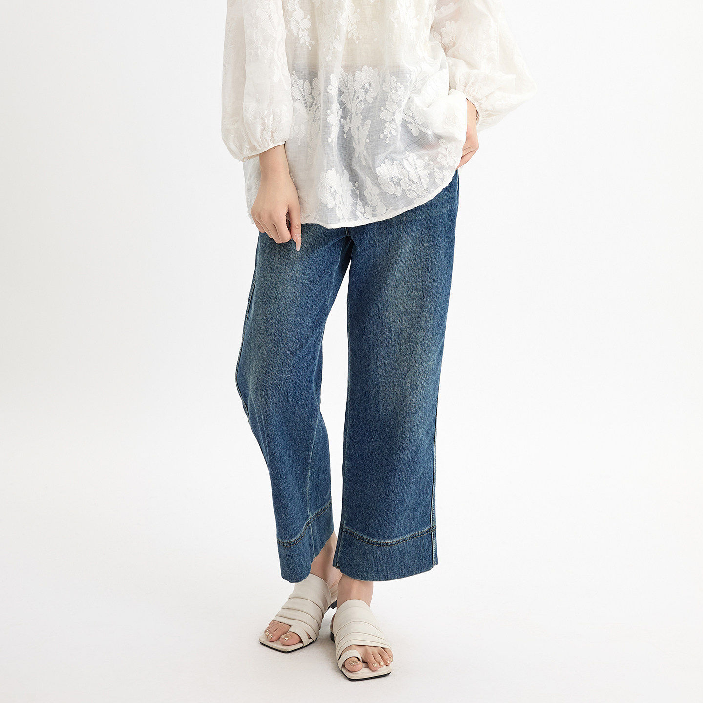 复古色高腰牛仔直筒裤女2026春季新款显高显瘦九分宽松烟管裤子女,女装/女士精品,牛仔裤,淘宝优惠券,粉丝福利购,淘宝优惠卷