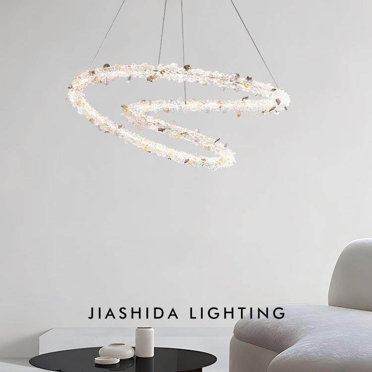 创意设计师客厅水晶奢吊温灯意式轻900简约长形餐厅灯馨主款卧室