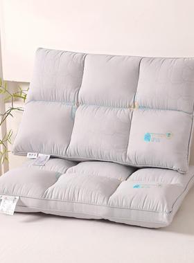 全棉分区羽丝JVB羽护颈枕全棉羽丝枕绒丝枕芯分区枕全棉护颈枕