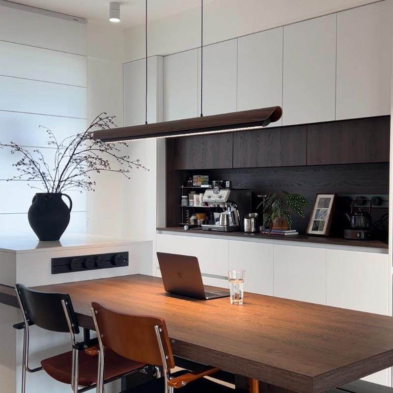 观月餐厅长条吊灯高设计端师茶室岛台桌吧风台餐一字中古木艺264,家装灯饰光源,智能吊灯,淘宝优惠券,粉丝福利购,淘宝优惠卷