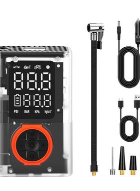 工厂价携式无压线气34006泵迷你气电动手持式空缩机数便字轮胎充