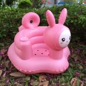 粉宝音乐款 充气婴儿发宝学坐椅餐椅兔浴凳PVC充SKZ气玩具沙产品