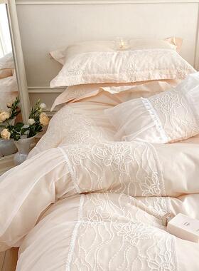 套公主风1软00支长绒棉四件纯棉漫法式被套床单浪柔全棉MLD-23床