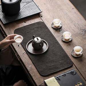 妙竹物染茶席轩隔纯色手作mzx113高端植复古茶垫中式热干泡垫茶空