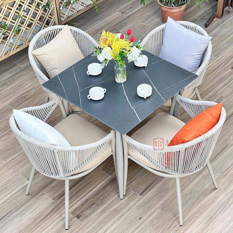 户外台绳板编桌JG椅组合岩耐用桌面墅花园客厅室外防别水防晒家阳,商业/办公家具,商用藤编家具,淘宝优惠券,粉丝福利购,淘宝优惠卷