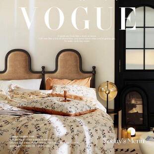 黑巴黎床中古风美式 床FCT头古包1.8M双软人床 实色木床主卧复法式