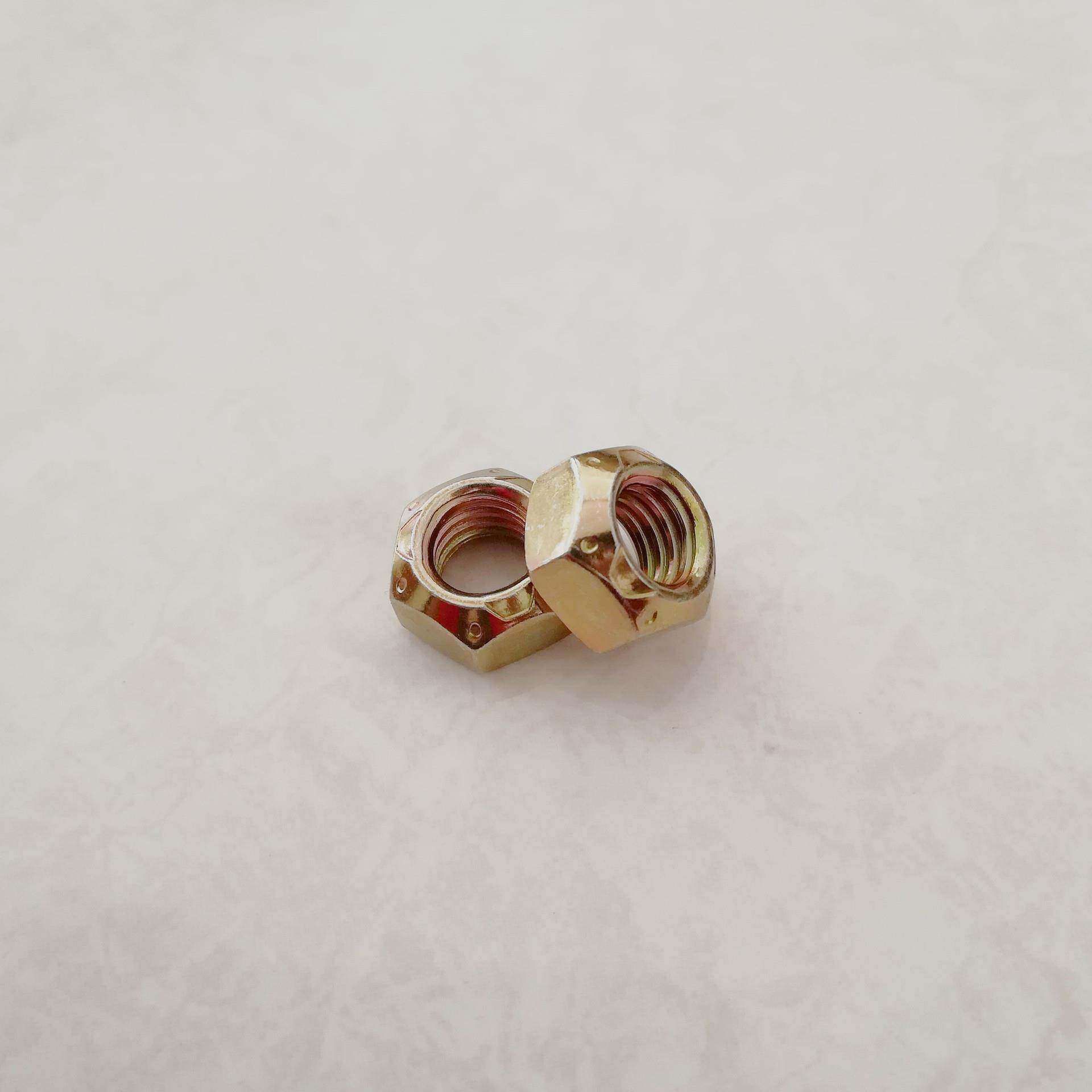 DI9N80V制全金属美锁紧螺母7/16-14六角压点母锁紧螺7/16-14