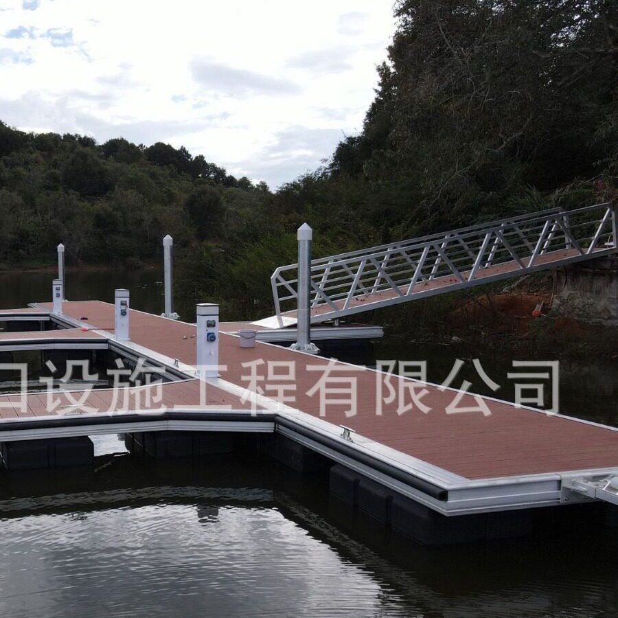 热镀锌钢结构码头水上浮筒浮箱浮动码头水上浮桥工程铝合金结构