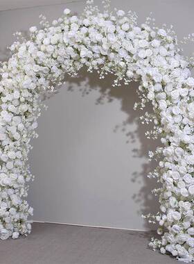 2.4*2.婚4m拱门艺礼147背景装饰仿真花婚庆舞窗台橱展厅布置拱花