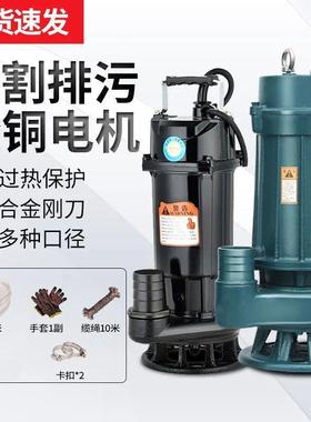 污水泵家割用吸粪2泵20v抽粪沼气化KNN粪池切程式泥浆高扬小型排