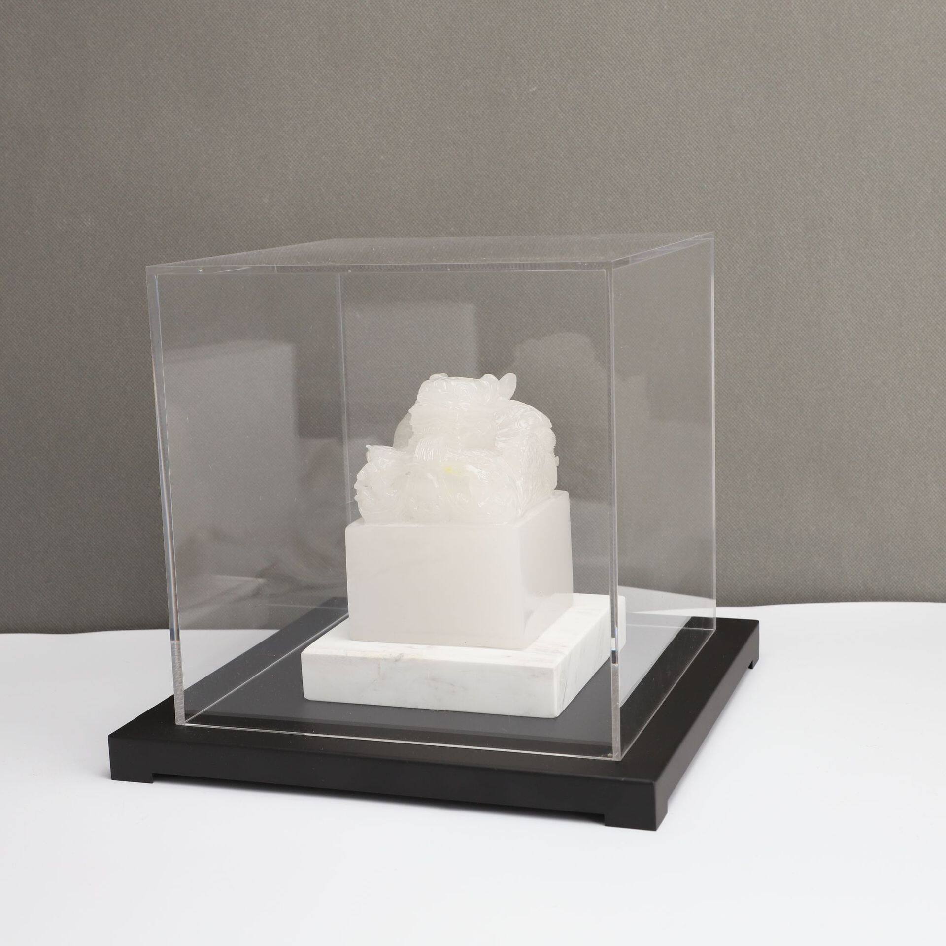 超杰厂价直销大理石白玉盘龙印章龙头玉玺摆件工艺品书房饰品