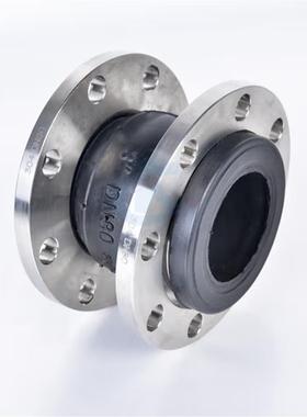 304不锈钢法兰QUK橡接规头胶胶膨胀节可曲挠橡胶接头格齐橡全DN50